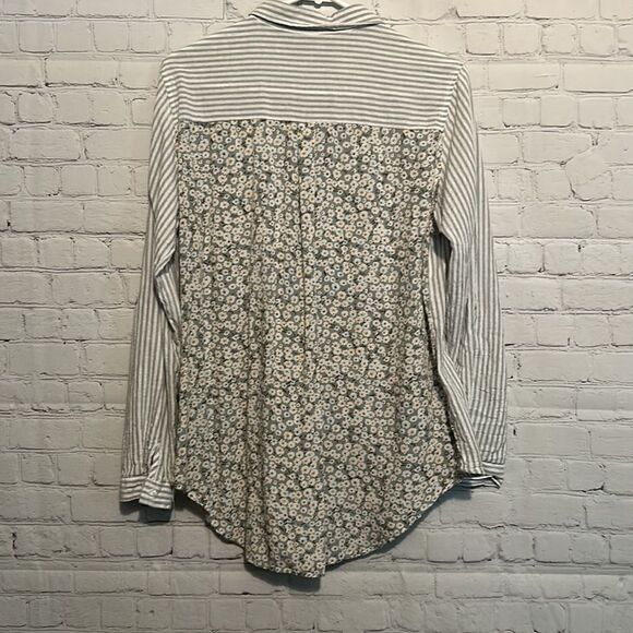 Passport Women’s Long Sleeve Button Stripe Shirt XL - Picture 2 of 2